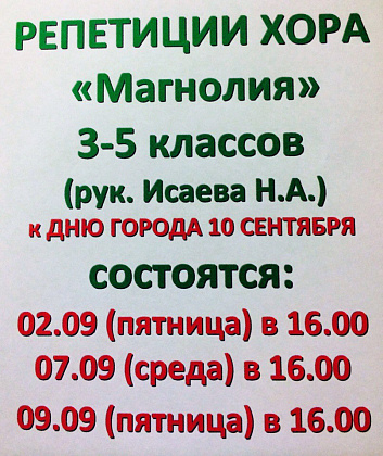 Репетиции хора "Магнолия"